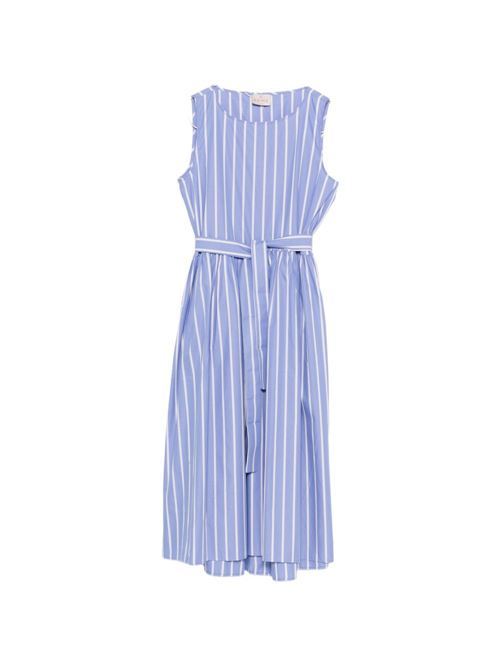Abito donna Emme Marella lungo smanicato a righe lavanda EMME Marella | KABALA022
